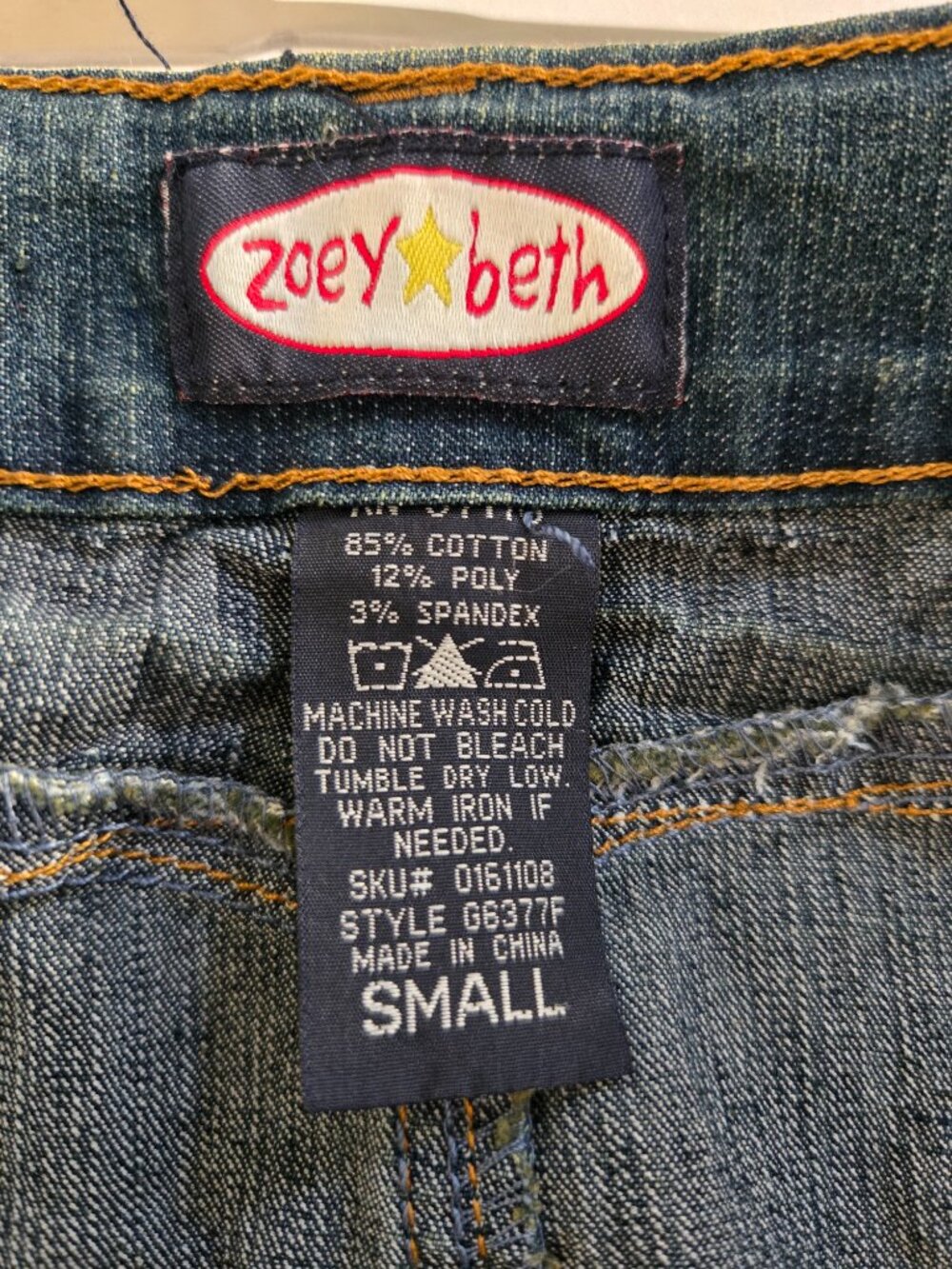Zoey Beth Denim Mermaid/Ruffle Skirt w/ Belt | Size Small | Y2K Boho - Picture 5 of 6